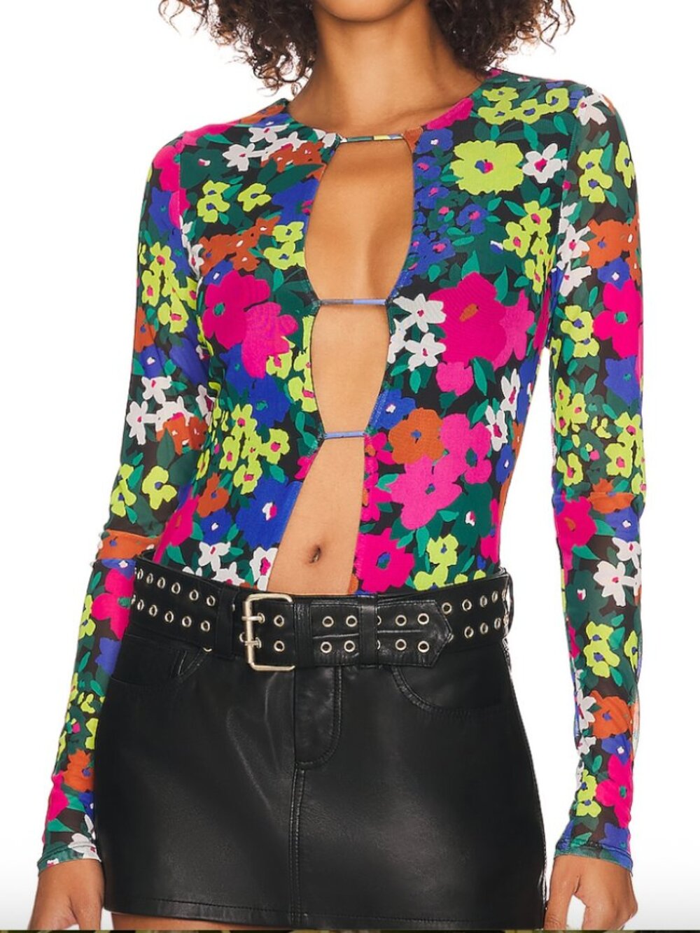 AFRM Kaya Bodysuit in Neon Night